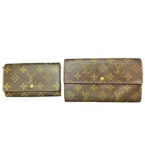 Vintage Louis Vuitton Monogram Canvas Leather Sarah & Compact Sarah Wallet READ